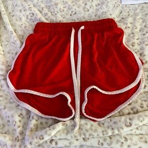 Rue 21 red sleep shorts, size small (worn)
